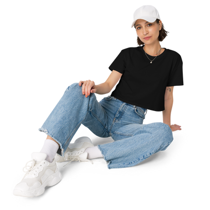 Women’s Relaxed Crop Top – "Born From Stillness" Edition